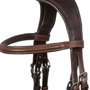 Brida para Caballo Ajustable de Cuero de Primera Calidad con Hebilla de Acero Inoxidable, Brida para Caballo Duradera y Personalizable - Product Image 6