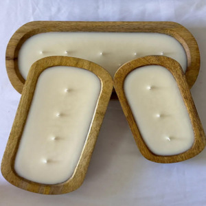 Long Wooden Dough Bowl <b>Candle</b> Wooden <b>candle</b> Bowls Wedding Soy <b>Candle</b>, Wooden Box with Lid, Double Wood <b>Wick</b>, Natural Aroma Oils - Product Image 6