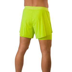 กางเกงขาสั้นออกกำลังกายผู้ชาย Flex 2 in 1 พร้อมซับในรัดรูป แห้งเร็ว เหมาะสำหรับวิ่ง ฟิตเนส เล่นกีฬา รับผลิตตามแบบ (OEM) ขายส่ง ขนาดตรงตามไซส์ - Product Image 3