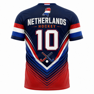Custom Belgium Inspired Field Hockey Jersey Men Women Sublimated Sports Shirt Breathable Quick Dry Team Uniform OEM ODM Training - Product Image 6