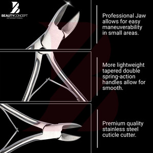 ที่ตัดหนังกำพร้าสแตนเลสแบบหนาพิเศษพร้อมสปริงคู่ เครื่องมือตัดเล็บมืออาชีพสำหรับดูแลเล็บมือและเล็บเท้าในร้านเสริมสวย - Product Image 5