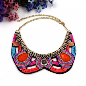 CRYSTAL CRAFT Find similar icon Unique Red & Black Block |Chunky|Ethnic |Tribal |Bead Necklace |Unique |African Woman Necklace - Product Image 2