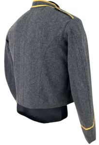 Chaqueta Estilo Gris para Hombre, Reproducción Histórica Americana, Chaquetas Tipo Richmond Depot Confederado - Product Image 6