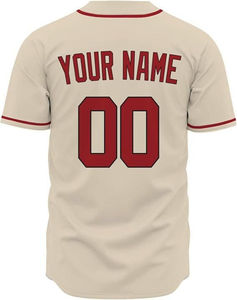 Camiseta de Béisbol Personalizada con Nombre de Equipo, Manga Corta, Cuello en V, Cierre de Botones, Transpirable, 100% Poliéster, Corte Regular para Adultos - Product Image 2