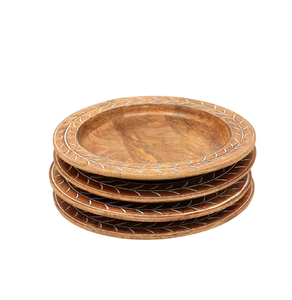 Wood Charger <b>Plate</b> Hot Sale Wooden <b>Plates</b> Centerpieces Decoration Custom Logo Wood Charger <b>Plate</b> - Product Image 1