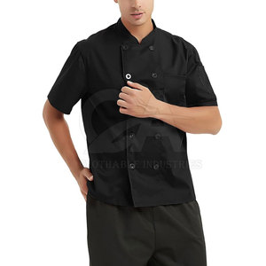 Veste de chef de cuisine confortable pour usage quotidien en restaurant, veste de chef exécutive de luxe avec passepoil de couleur personnalisée, professionnelle - Product Image 5