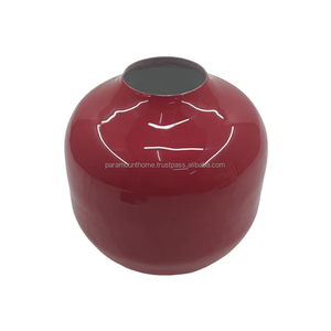 Vase à fleurs en fer rouge, pot à fleurs en métal pour table et décoration de mariage, dernier design - Product Image 1