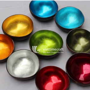 Coconut Bowl, Lacquered & Hand-painted Decorative Bowl, Natural Coconut Shell Bowl for Smoothie, Jewelry & Boho Decor - Product Image 2