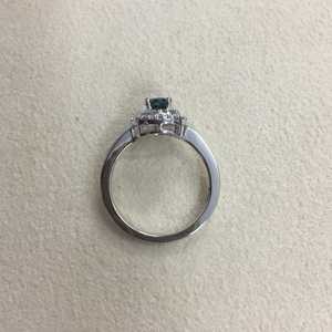 Bague de fiançailles et de mariage pour femme en argent sterling 925 avec diamant naturel blanc et bleu taille ronde de 0,70 ct – Vente en gros - Product Image 5