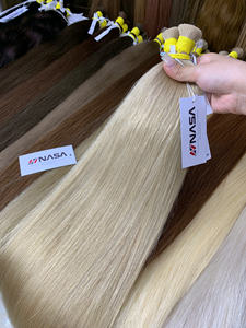 Extensions en vrac de cheveux bruts humains vietnamiens couleurs foncées claires droites naturelles poids de 100 grammes prix d'usine en gros - Product Image 4