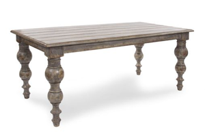 Mesa de Comedor Rectangular de Madera Estilo Rústico con Patas Torneadas para 4 Personas, No Requiere Ensamblaje - Product Image 3