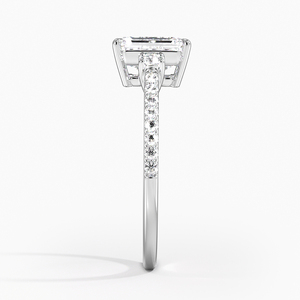 Bague BOJ 0145 en argent 925, taille émeraude, avec trois pierres serties à griffes, solitaire en diamant, 2 carats, couleur D, VVS1, Moissanite GRA, en promotion - Product Image 3