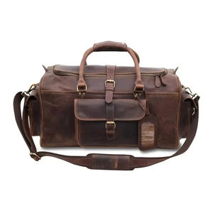 Sac de voyage en cuir pour homme, vintage, personnalisé, robuste, grand format, pour le sport et les voyages - Product Image 1