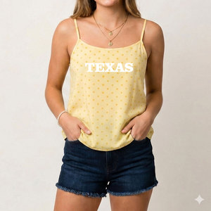 Camisole vintage à pois pour femme, coupe ajustée, débardeur d'été, haut sans manches imprimé à pois tendance pour femme - Product Image 6