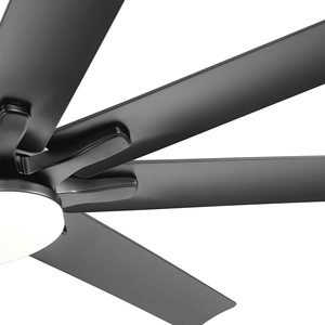 Ventilatore da soffitto moderno nero a basso profilo da 66 pollici con motore DC, 8 pale in ABS, luce LED dimmerabile e telecomando intelligente (220V reversibile) - Product Image 3