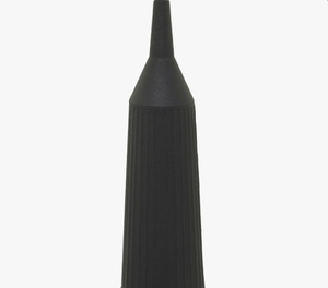 Vase en métal cannelé noir mat - Bouteille haute moderne pour décoration florale de table, idéale pour la décoration intérieure de luxe et l'accentuation du salon - Product Image 1