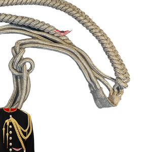 German Silver Dress Aiguillette German Dress Silver Aiguillette For bullion and Mylar Costume Aiguillette - Product Image 4