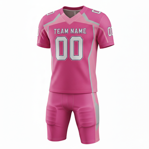 Uniforme de Fútbol Americano Sublimado Personalizado, Transpirable, Conjunto de Camiseta y Pantalones Cortos, Logotipo Frontal, 100% Poliéster Antibacteriano - Product Image 4
