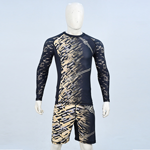 ชุดเสื้อและกางเกงขาสั้นแบบรัดรูปสำหรับออกกำลังกาย MMA และโรงงานกีฬา - Product Image 1