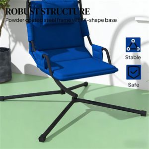 Hamaca Colgante Azul Oscuro para Uso en Patio - Product Image 3
