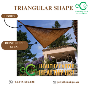 Coconut Coir Patio <b>Shade</b> Sail Eco-Friendly Outdoor Sunshade for Beach Garden Balcony & Cafe Decor From Vietnam - Product Image 6