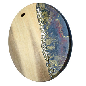 Custom Wooden Resin Coasters Epoxy Resin Coaster <b>Set</b> Elegant Blue Coasters for Drinks Hot Selling 2026 - Product Image 4