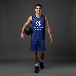 Uniformes de Baloncesto Impresos Transpirables de Alta Calidad, Conjuntos de Camisetas y Pantalones Cortos Reversibles sin Mangas, Servicio Personalizable OEM/ODM - Product Image 1