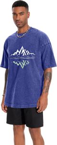 T-shirts pour hommes à manches courtes, style vintage, délavés, basiques, amples, 2026 - Product Image 3