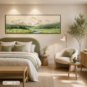 Peinture murale Paysage Montagne Forêt en Soie, Artisanat Exquis, Décoration Intérieure, Vente en Gros Usine OEM ODM HALO - Product Image 4