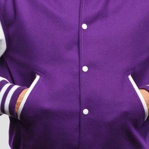 Blouson universitaire oversize, style streetwear, avec corps en laine, manches en cuir et ourlet côtelé – Veste décontractée tendance pour homme - Product Image 6