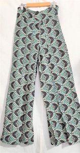 Pantalon pour femme HNA en rayonne tissée à imprimé floral, taille mi-haute, respirant, taille élastique, décontracté, coupe large, longueur intégrale, ample, été - Product Image 5