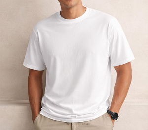 เสื้อยืดแขนสั้นผู้ชาย ผ้าเทอร์รี่รักษ์โลก ทรงปกติ ระบายอากาศได้ดี ผลิตจากโพลีเอสเตอร์/คอตตอน ผ่านการซักแล้ว ดีไซน์เรียบ ปักลายได้ - Product Image 6