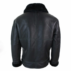 Chaqueta de Cuero con Forro de Piel para Hombre, Abrigo Cálido y Duradero, Ropa de Invierno Premium, Servicio OEM ODM, Fabricación de Alta Calidad - Product Image 4