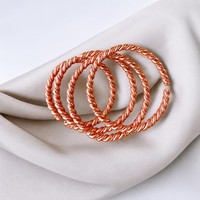 Bracelet manchette en cuivre pur fait main, en métal massif, fil torsadé, bijou de guérison sacré pour hommes et femmes