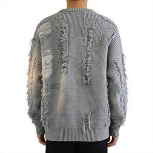 Suéter Moderno para Hombre, Estilo Desgastado, 100% Algodón, Transpirable, Informal, Estilo Urbano, Invierno, Tejido de Punto, 2026 ANTIQUE FASHION AF-MDS-819, Jersey - Product Image 2