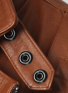 Veste en cuir pour homme, coupe-vent, veste en cuir pour homme et femme, styles personnalisés, Charlotte Burnt, plusieurs couleurs, veste en cuir 2006 - Product Image 2