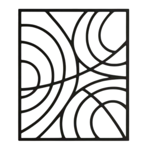 Décoration murale en métal géométrique abstrait moderne avec cercles concentriques découpés au laser, panneau décoratif mural pour salon, hôtel - Product Image 1