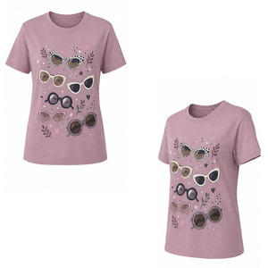 T-shirt imprimé pour femme en gros, T-shirt graphique personnalisé en coton doux, col rond, manches courtes, décontracté, mode streetwear, fabricant - Product Image 5