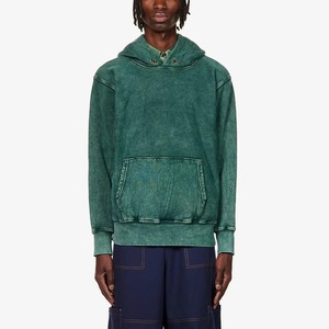 2026 Acid Wash Embroidered Winter Hoodie <b>Men</b> 100% Cotton French Terry <b>Thermal</b> Customize Best Quality Vintage Pullover Hoodies - Product Image 2