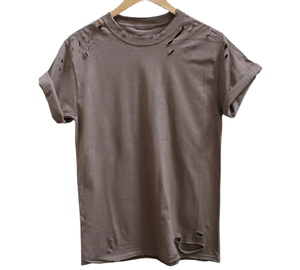 Camiseta Casual de Manga Corta para Hombre, Cuello Redondo, Estilo Urbano, 100% Algodón, Color Sólido, Corte Holgado y Largo - Product Image 3