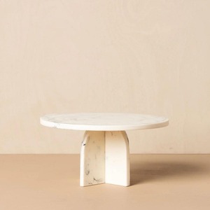 Support à gâteau moderne en marbre blanc avec base en pierre noire, présentoir de luxe pour desserts, idéal pour boulangerie, cuisine, table de fête, nouvelle tendance - Product Image 2
