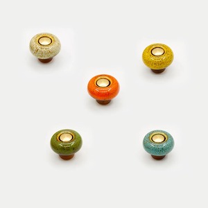 Handmade Wholesale Ceramic Drawer Knobs <b>Red</b> <b>Kitchen</b> Cabinet Knobs Floral Furniture Knobs Ceramic Round Door Knobs ceramic - Product Image 2