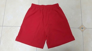 Shorts jaunes unis à taille élastique, coupe régulière unisexe, pour l'été - Product Image 3