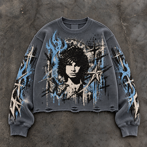 Custom Vintage Graphic <b>Hooded</b> <b>Fleece</b> Pullover Sweatshirt Regular Fit Distressed Long Sleeve Solid Pocket Winter Breathable - Product Image 1