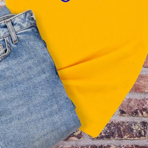 เสื้อยืด SGRHO Quad Club สีเหลือง เสื้อยืดสตรีแขนสั้นลำลองลายตัวอักษรกรีก เสื้อซิกมาแกมม่าโร เสื้อผ้าวิทยาลัย Custo - Product Image 5