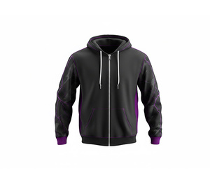 Sudadera con capucha y cremallera completa en blanco, lista para personalizar con tu marca, ropa de invierno a la moda para hombres, mujeres y jóvenes, chaqueta con capucha para entrenamiento, ropa deportiva. - Product Image 3