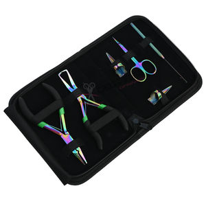 Kit de Herramientas para Extensiones de Cabello Todo en Uno con Alicates de 5 Pulgadas, Alicates para Remover Microperlas, Tijeras y Gancho para Cabello en Estuche de Rexine - Product Image 1