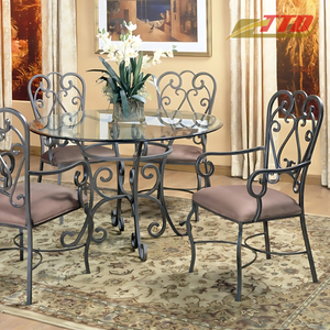 Luxury Wrought Iron <b>Table</b> <b>Set</b> Decorative Iron Chairs and <b>Table</b> for Garden Patio Resort and Villa Outdoor Spaces - Product Image 1