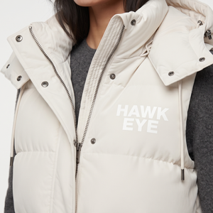 Custom Wholesale Women <b>Long</b> Puffer <b>Vest</b> Hooded Quilted Padded Winter Coat Full Zip Casual Streetwear Fashion Outerwear - Product Image 3