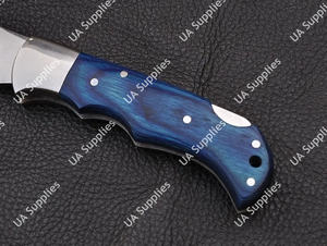 Cuchillo Táctico Plegable EDC de Acero Inoxidable para Camping y Caza al Aire Libre, Mango Personalizable de Madera Pakka, Bajo MOQ, ¡Gran Venta! - Product Image 4
